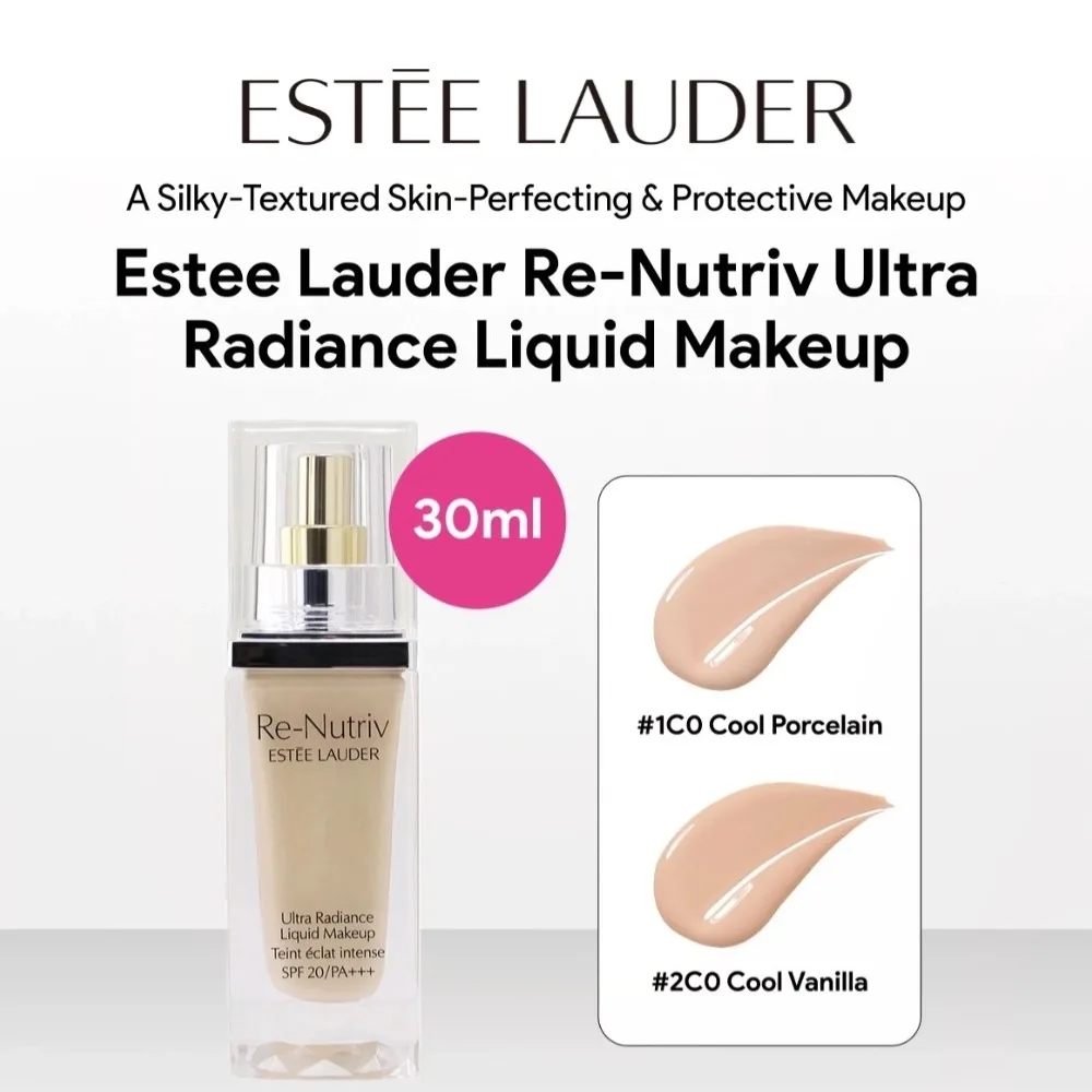 

Estee Lauder Re-Nutriv Ultra Radiance Liquid Makeup SPF20/PA+++ 30ml [#2C0 Cool Vanilla], Original Women Makeup Cosmetics