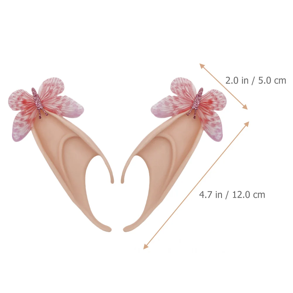 

2 пары бабочек, сказочные уши, легкие латексные аксессуары для косплея, костюм для Хэллоуина, Рождественской вечеринки, женские сказочные уши