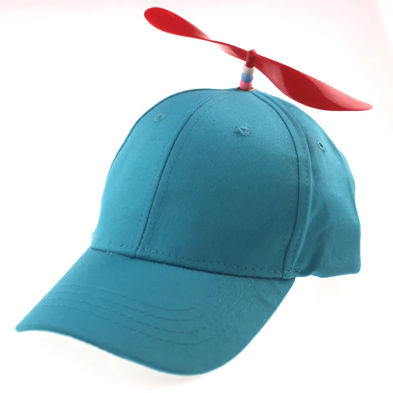 Adult Kid Summer Helicopter Propeller Baseball Cap Solid Color Patchwork Dragonfly Beaded Party Adjustable Snapback Dad Hat