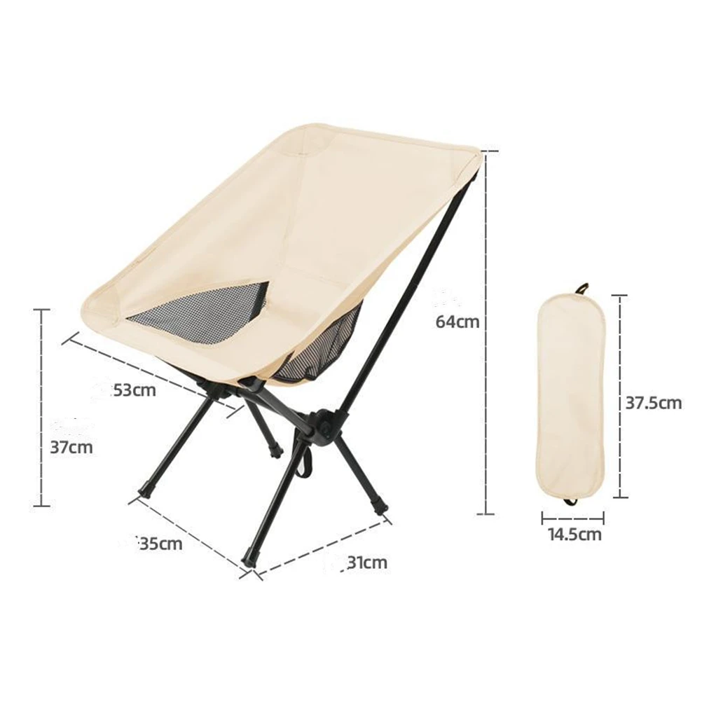 Outdoor Portable Camping Chair Oxford Cloth Folding Lengthen Seat for Fishing BBQ Picnic Beach Ultralight Chairs