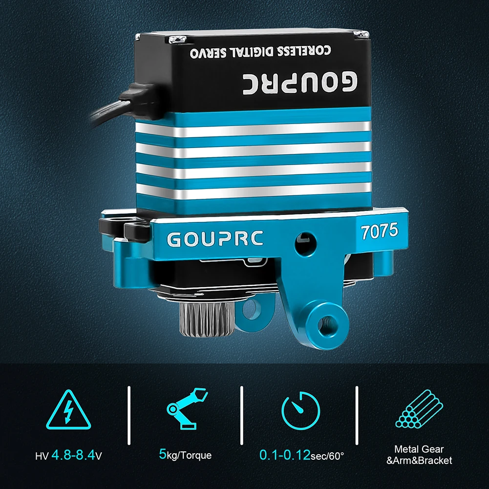 

9KG RC Digital Micro Servo with Servo Mount Bracket and Arm Digital Servo Coreless Motor Servo for TRX4M Servo 1/18 RC Car