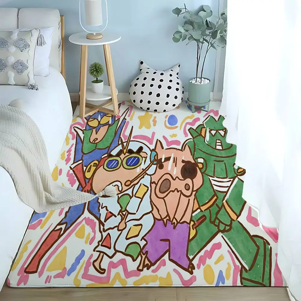 C-Crayon Shin-chans Floor Mats Home Laundry Rug Carpet For Living Room Decor Lounge Area Anti-slip Foot Mat Entrance Doormat