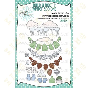 สร้างบูธตาย: ฤดูหนาวเพิ่มบนโลหะตัดสมุดภาพตอกโลหะนูนการ์ดกระดาษการ์ดอัลบั้มแม่แบบงานฝีมือตัดลายฉลุตายใหม่