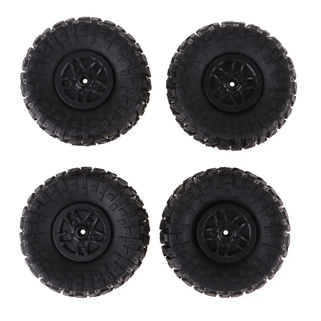 4pcs Black RC Car Tires 1 12 Scale Drift Wheels Rim Replacement for Crawler Truck D90 MN90 91 on Road