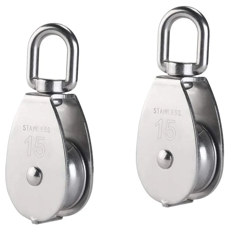 ETRT 24 pezzi M15 puleggia singola blocco filo sospeso ruota di traino girevole cavo di sollevamento cavo puleggia rullo