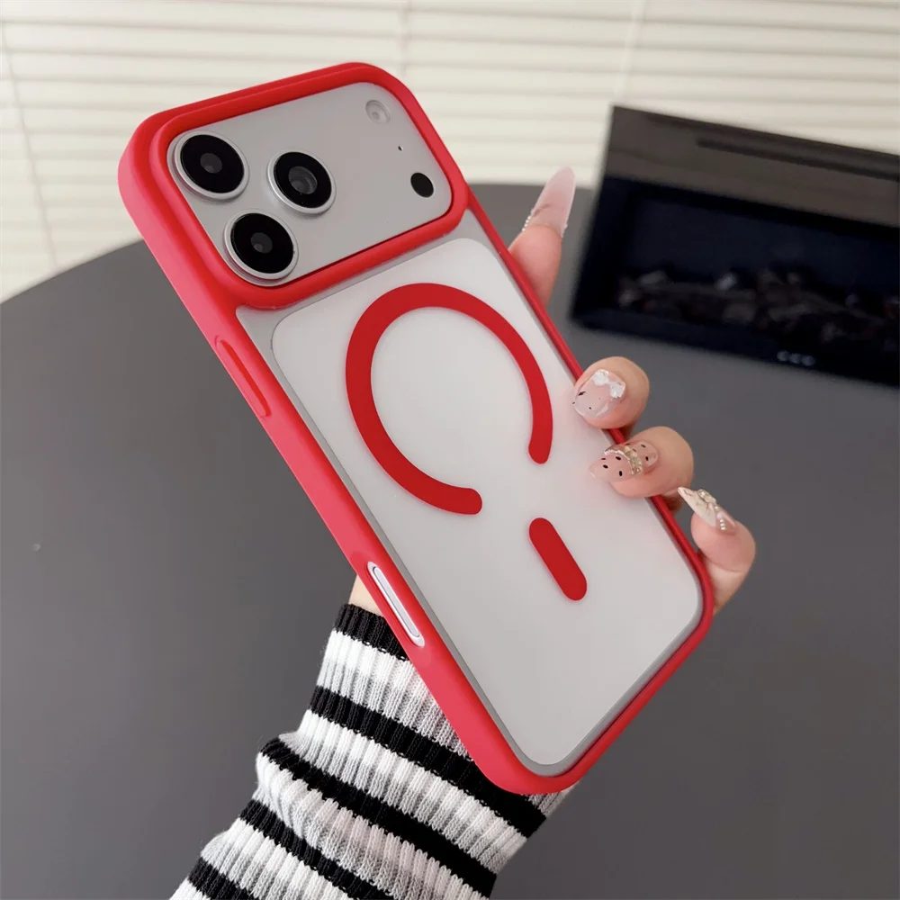 Großhandel Luxus Magsafe Magnetische Hülle für iPhone 18 Pro Max 17 16 15 14 13 12 11 Transparente Kabellose Lade-Bumper-Hülle – Detail 19