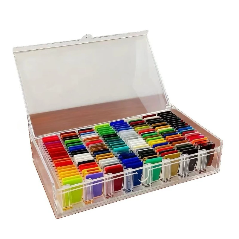 Acrylic display box color card storage box tile sample separator card dustproof display rack