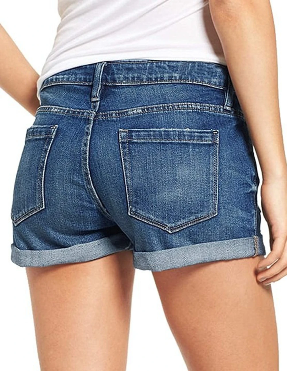 Womens Denim Jeans Shorts Sexy Fashion Ripped Hole Pockets Vintage Y2K Shorts Pants Jeans Trend Streetwears