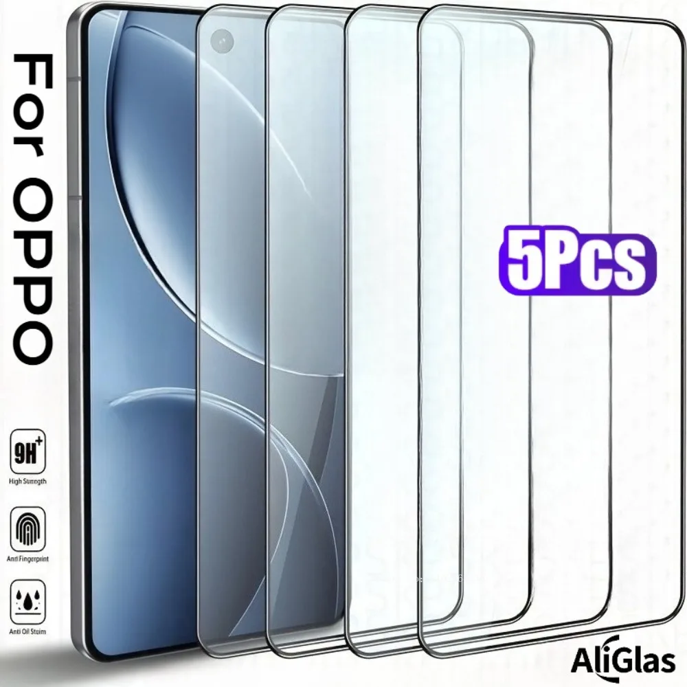 

5Pcs Tempered Glass Film for OPPO A6X 4G A6X 5G Screen Protectors for OPPO Reno 15C Reno 15 Pro Series 9H HD Anti Scratch