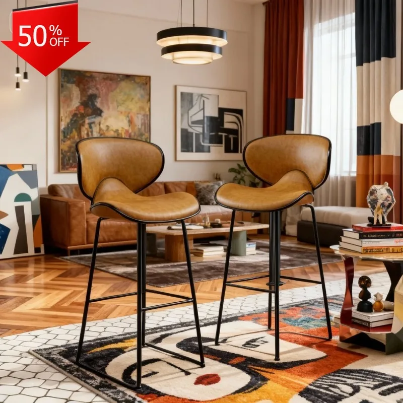 

High Stool Kitchen Counter Stools Transparent Chaise De Table Comfortable Armchair Hoker Glamor Gold Legs Barchairs Barstool Bar