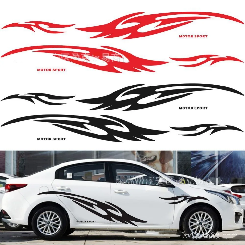 

A Set Phoenix Totem Flame Flamboyance Motor Sport Racing Decals For Car Body Left Right Sticker Scorpa Garland