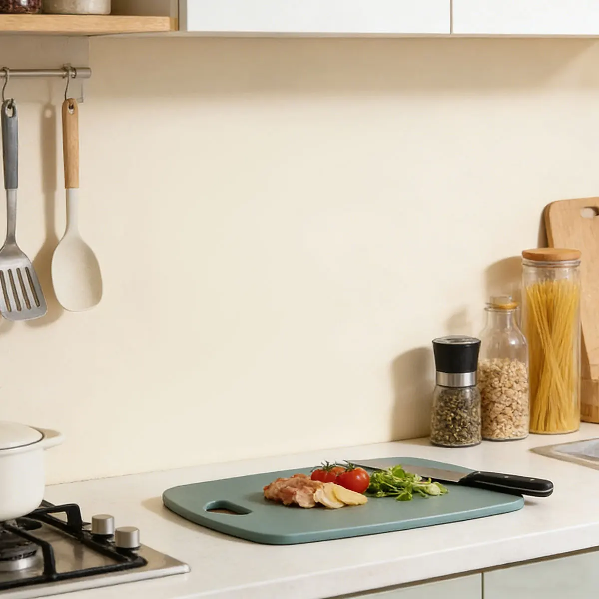 

Кухонные принадлежности: Разноцветная, легко моющаяся, нескользящая пластиковая разделочная доска для нарезки продуктов, коврик для кухни, инструмент для приготовления пищи