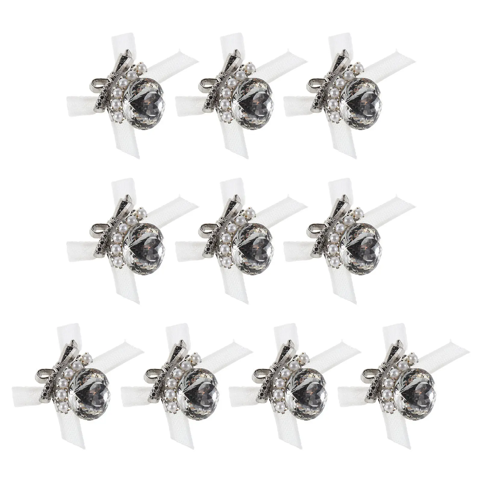 

10 шт. блестящих страз для ногтей, украшения для маникюра в виде бантиков, аксессуары для ногтей, декор для вечеринок, свадеб и особых случаев