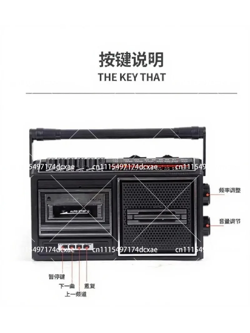 Retro Cassette Player Recorder with AM FM SW Radio, SD Card USB Port, Portable Vintage Tape Recorder for Home and Travel