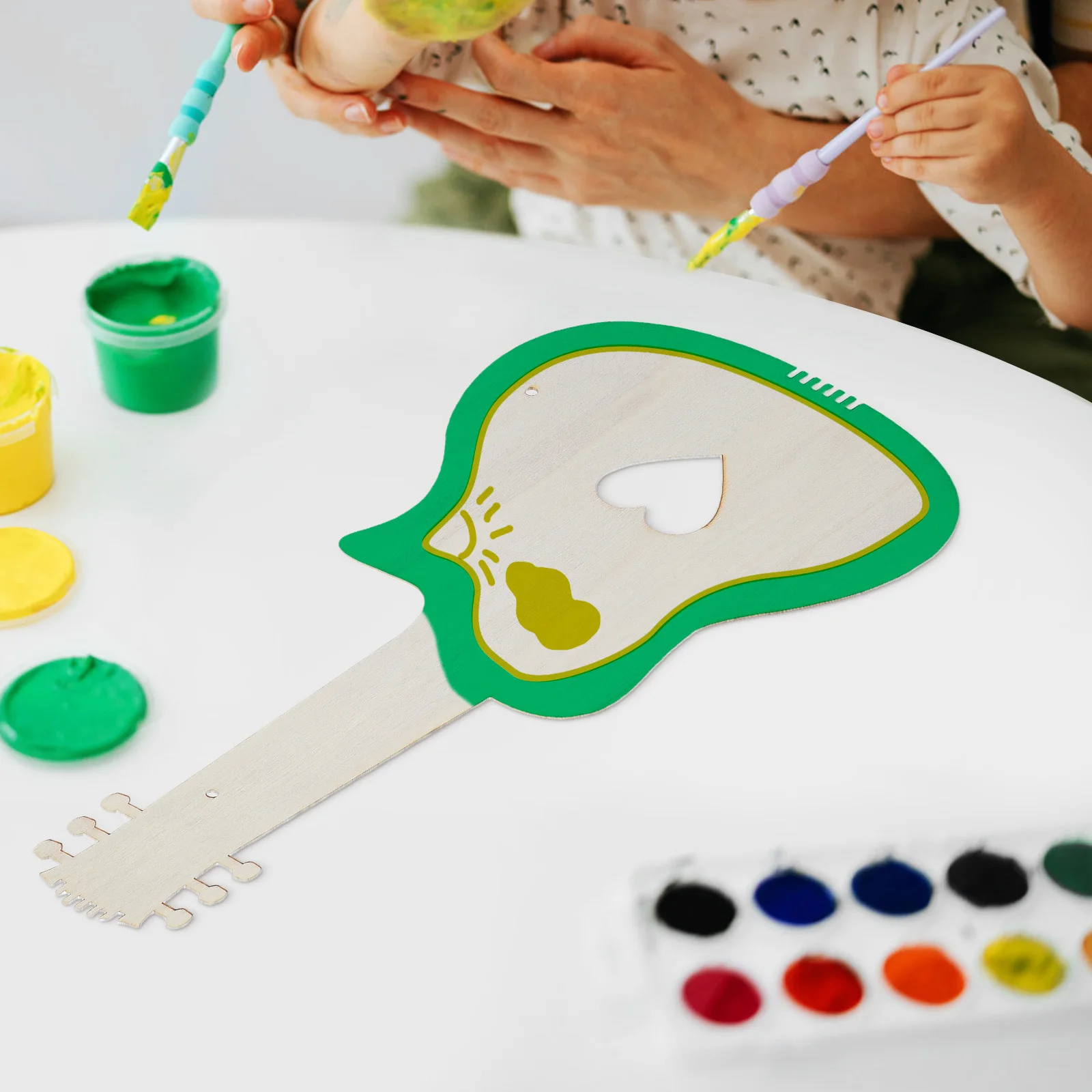 

2 шт., детский деревянный гитарный комплект «сделай сам», неокрашенный музыкальный инструмент, набор для рукоделия, деревянный художественный проект ручной работы, креативная идея для детского подарка