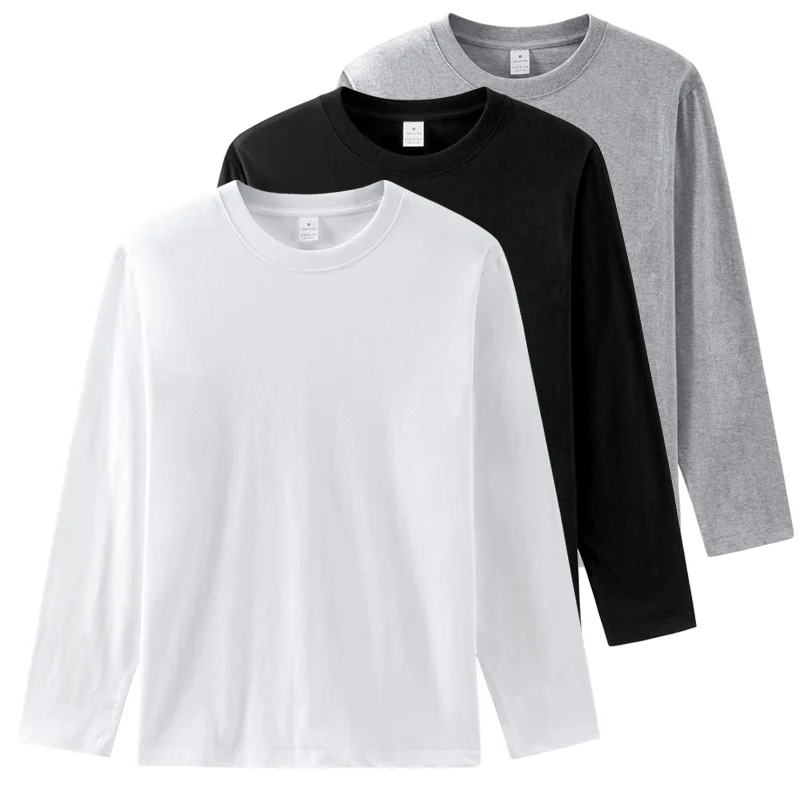 Baumwolle 100% Langärmliges Herren-T-Shirt MRMT 2026 Brandneues Rundhals-T-Shirt in Uni-Farbe für Männer Herren-T-Shirt Männer-Oberteil – Detail 5