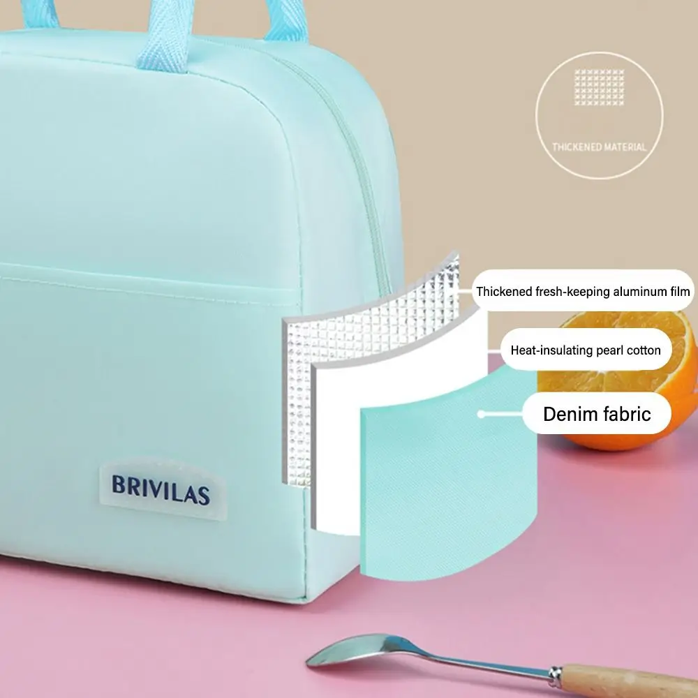 Jednokolorowa płócienna torebka Proste torby na lunch wielokrotnego użytku o dużej pojemności Piknikowa torba śniadaniowa Pakiety świeżego lodu Pracownik biurowy