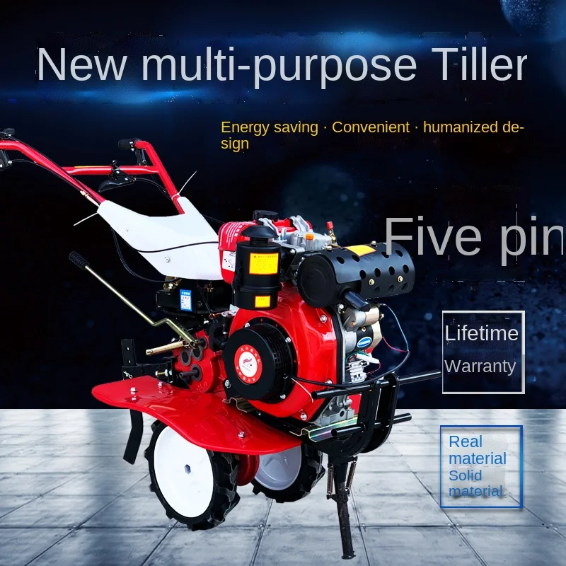 YY New Micro-Tiller Gasoline Small Multi-Functional Agricultural Plough Ridge