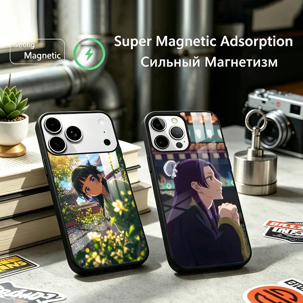 Jinshi and Maomao Couple Style Phone Case For iPhone17,16,15,14,13,12 Plus,Pro Compatible with magnetic wireless charging