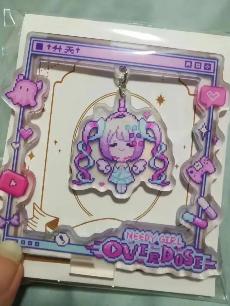 Schwenkbarer Acryl-Ständer mit Cartoon-Figur 'Needy Girl Overdose', Desktop-Dekoration, Studenten-Modell, Anime-Geschenk