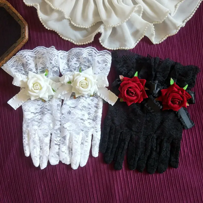 gants-en-dentelle-lolita-avec-nœuds-floraux-blancs-manchettes-gothiques-diablo-accessoires-d'halloween-gants-de-fete-pour-femmes