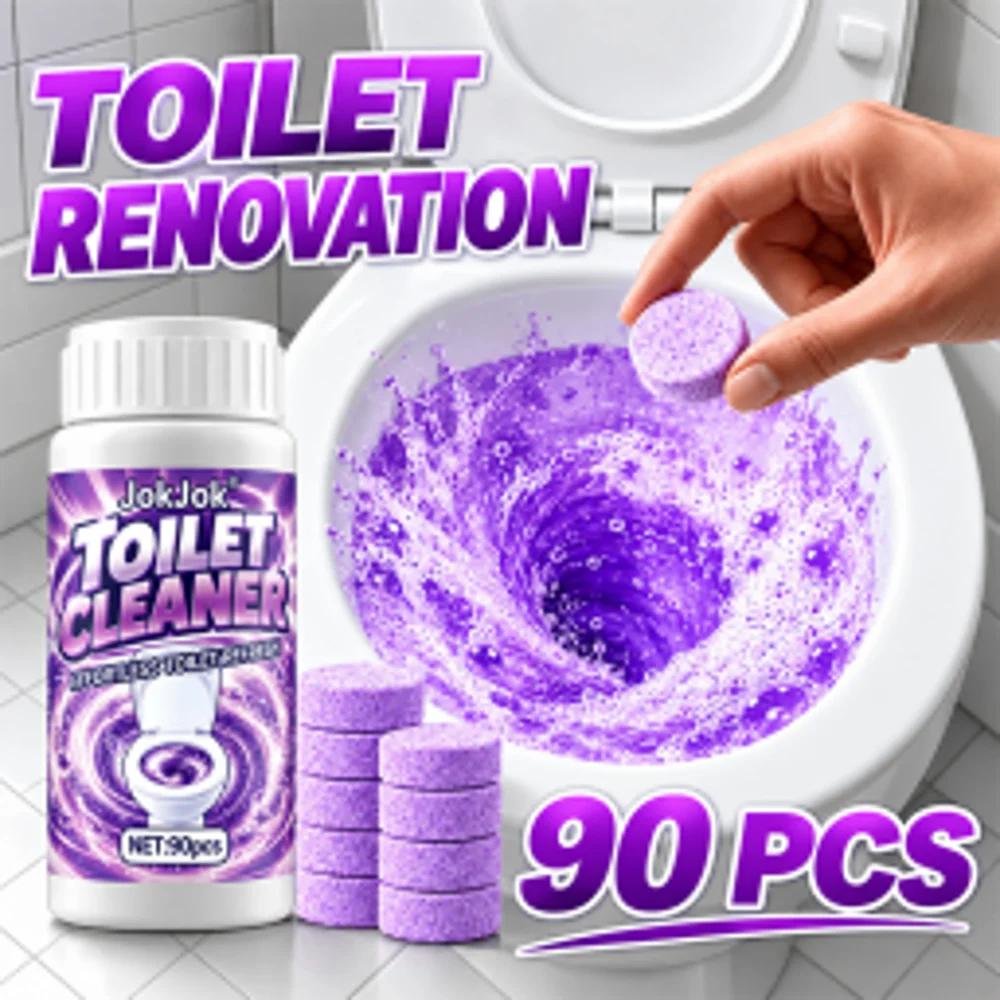 Toilet Effervescent Tablets - Urine Stain Remover Yellow Dirt Descaler Automatic Flushing Deodorant Cleaner