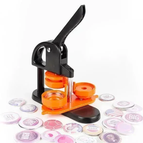 25mm 32mm 58mm Manual Emblem Machine DIY Tinplate Homemade Badge Machine ABS Material Rotating Emblem Machine