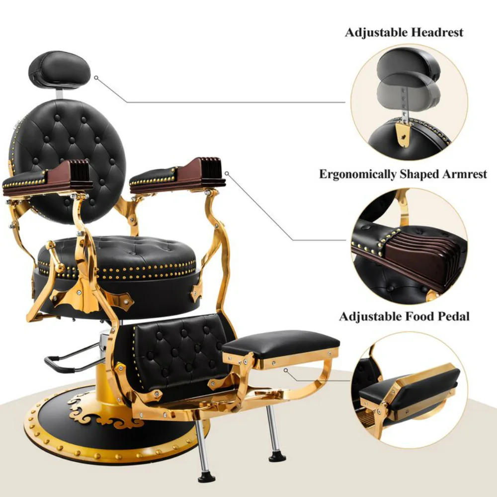 

Retro haircut chair oil head hairdressing manufacturer custom haircut barber hair salon furniture manufacturer