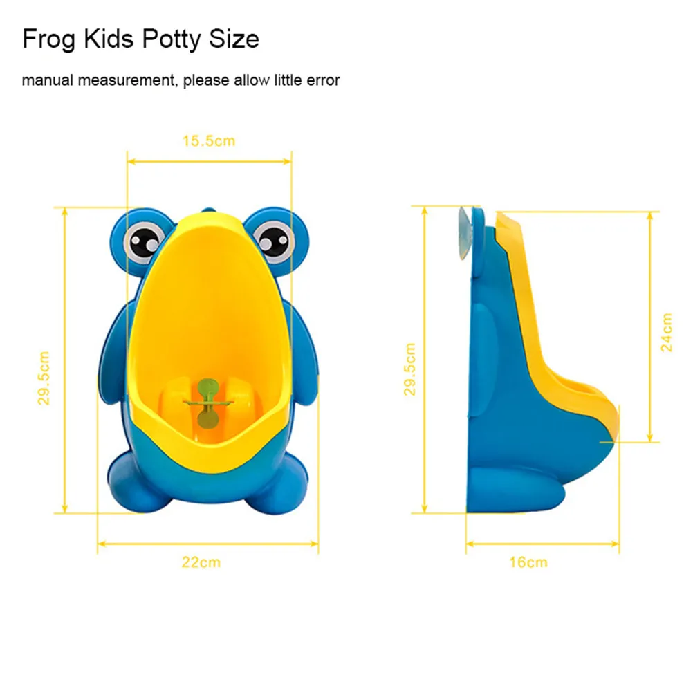 1Pcs Cartoon Frog Boy Training Urinal Premium PP Material Wall Mounted Kids Pee Trainer Potty Toilet for Toddlers Boys