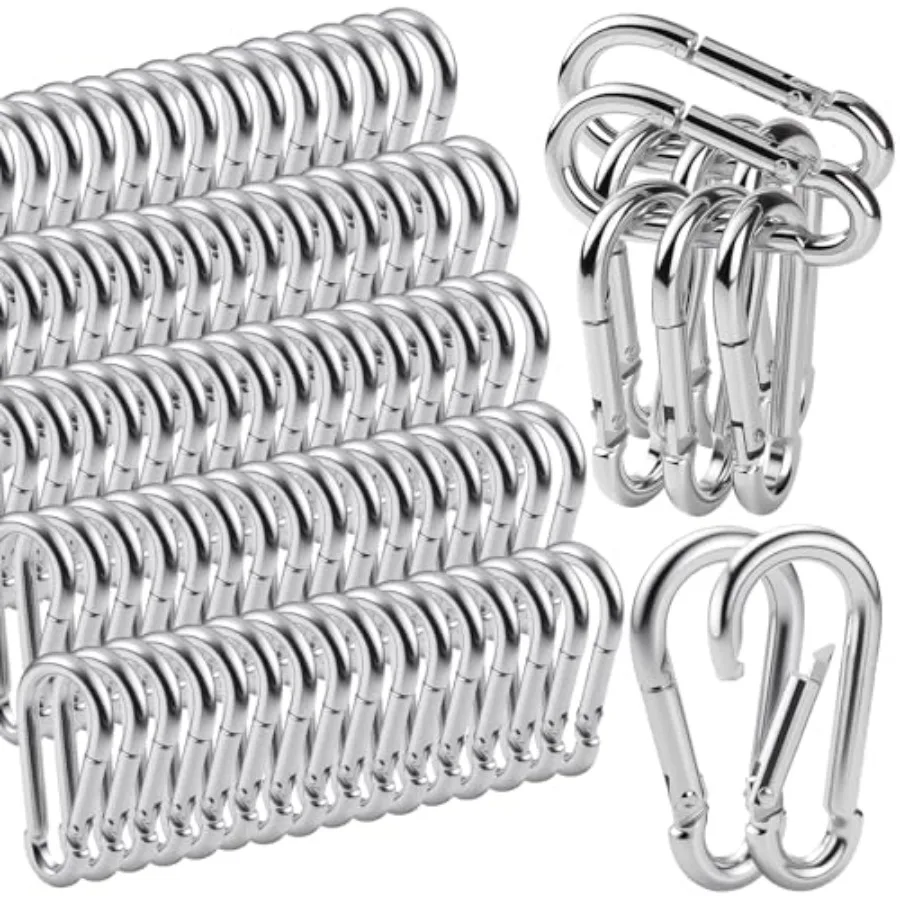 

Карабины-защелки M6 с пружинным механизмом, 1/4 дюйма, сверхмощные, быстросъемные звенья цепи, пружинные безопасные соединители для поводков для собак