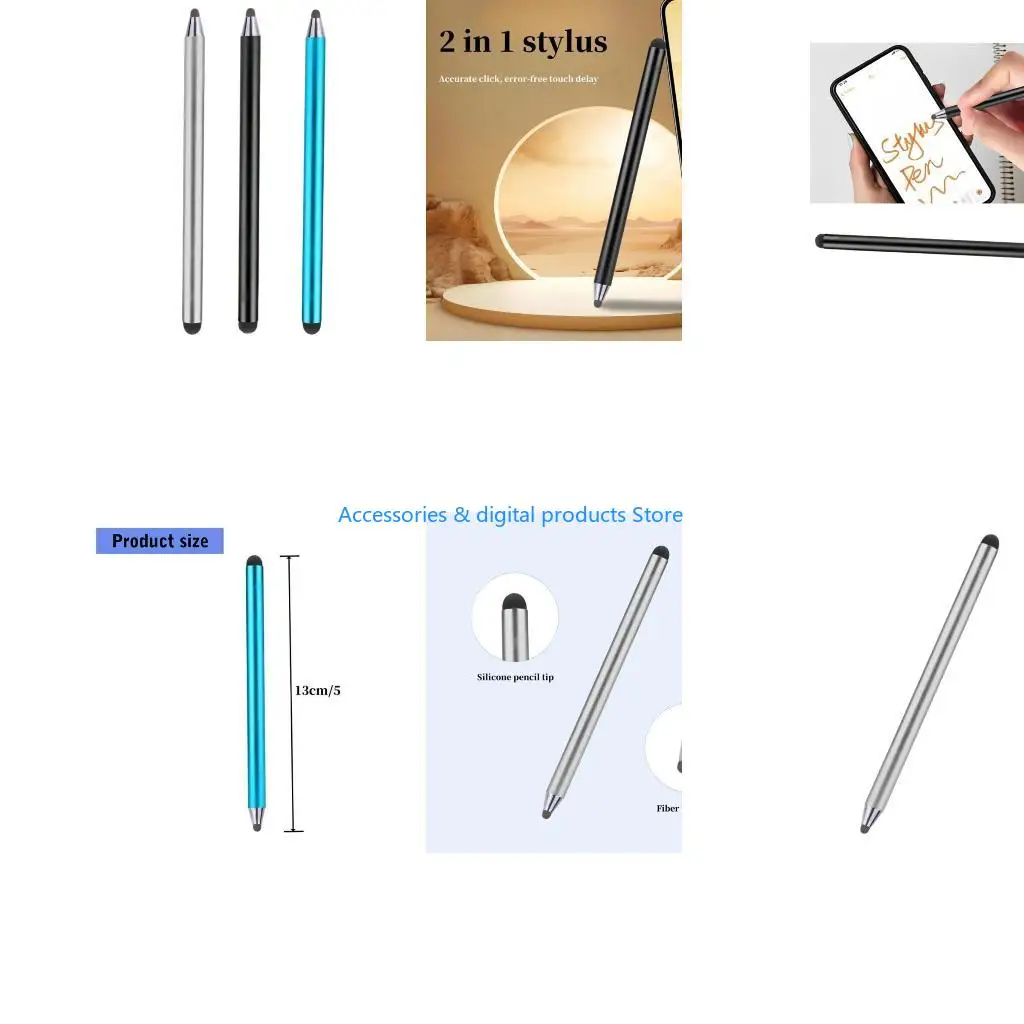77JD 2 in 1 Styluses Pen for Tablet Drawing Tablet Capacitive Screen