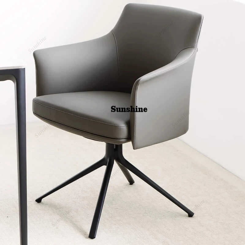 

Итальянское минималистичное кресло с подлокотниками и спинкой, для дома, стул