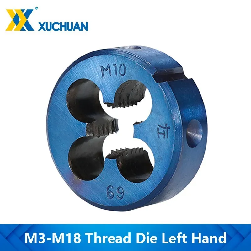 Thread Die Left Hand M3 M6 M8 M10 M12 M14 M16 M18 Nano Blue Coated for Metalworking Srew Tool Metric Tool Hand Tool 