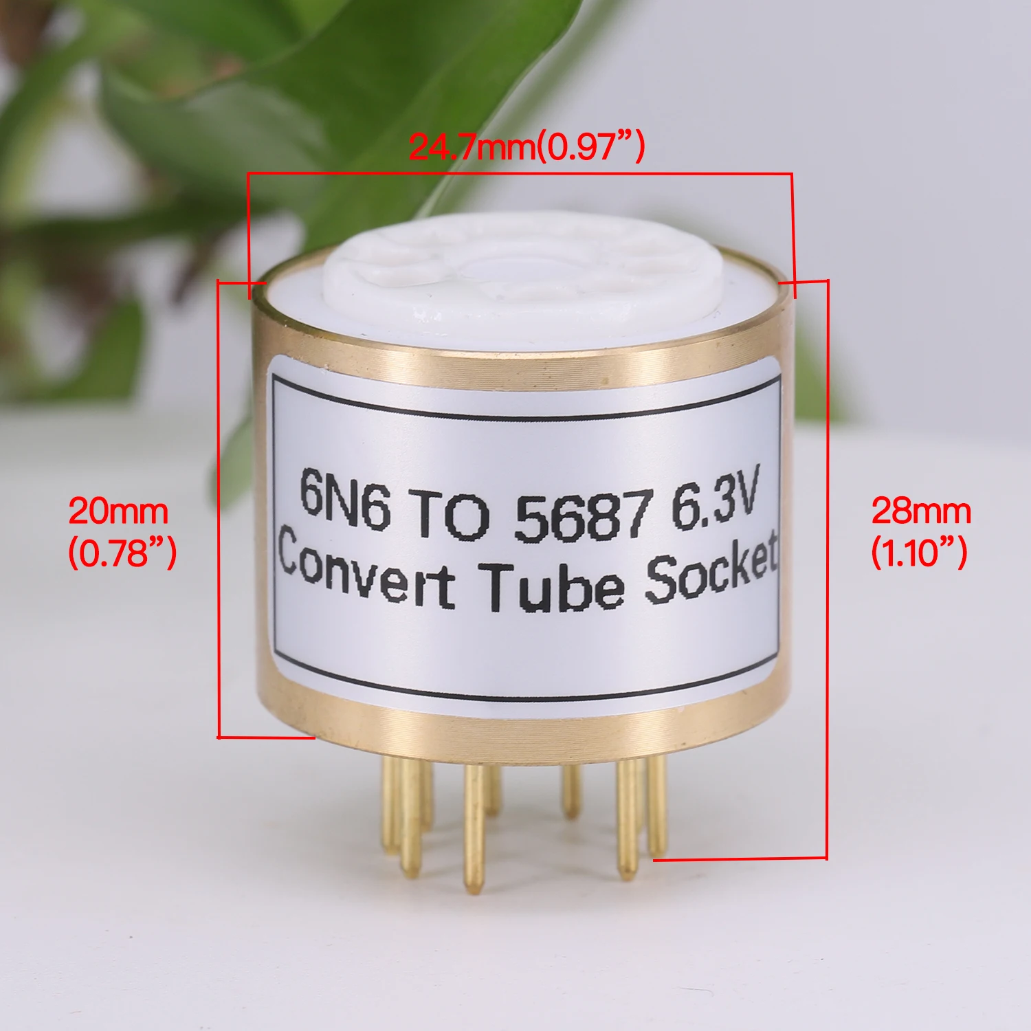 2PCS 6H6N 6N6  ( Insert Adapter ) TO 5687 6.3V Electron Tube Amplifier Vintage Convert Adapter Tube Socket