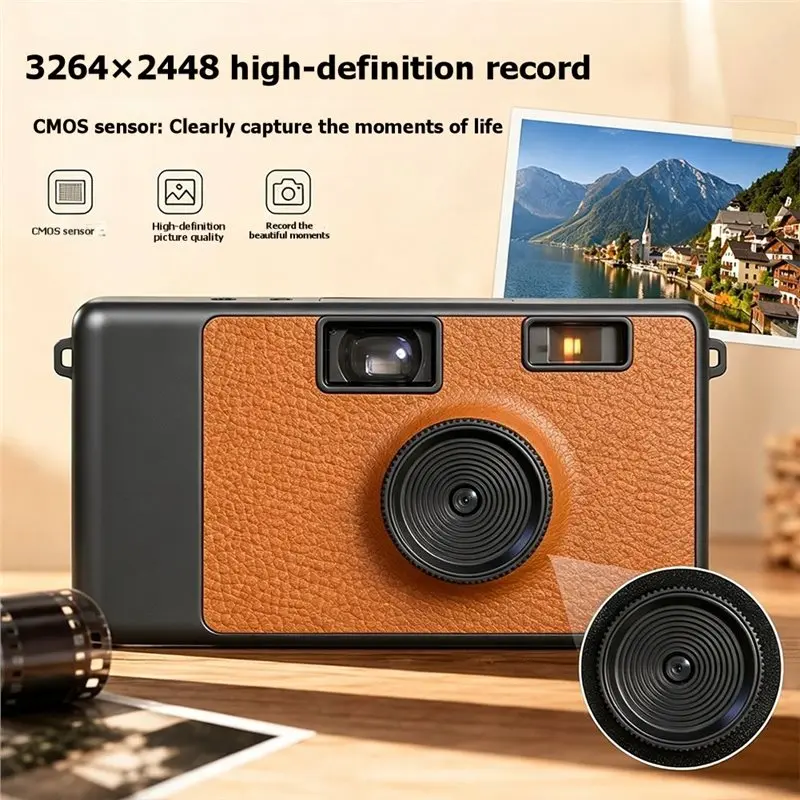 N91R-Mini Screenless Retro Digital Camera 8MP HD LED Flash For Camping