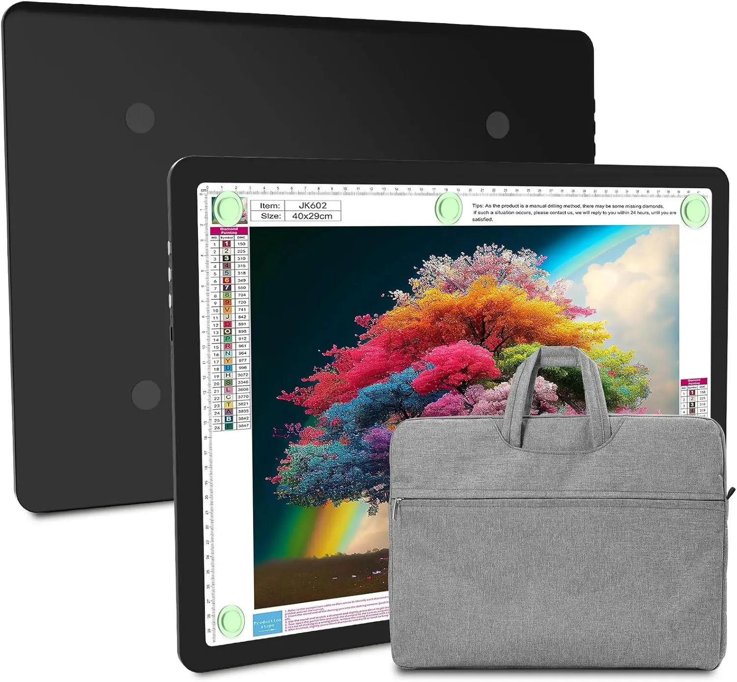 

Rechargeable A3 Light Pad with Carry Bag, Magnetic LED Board for Diamond Painting & Tracing, Ultra-Thin Light Box with 3 Colors
