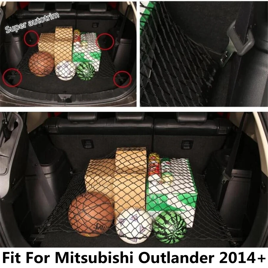 

Car Rear Trunk Storage Luggage Net String Bag Baggage Cover Refit Kit For Mitsubishi Outlander 2014 - 2022 Accessories Interior