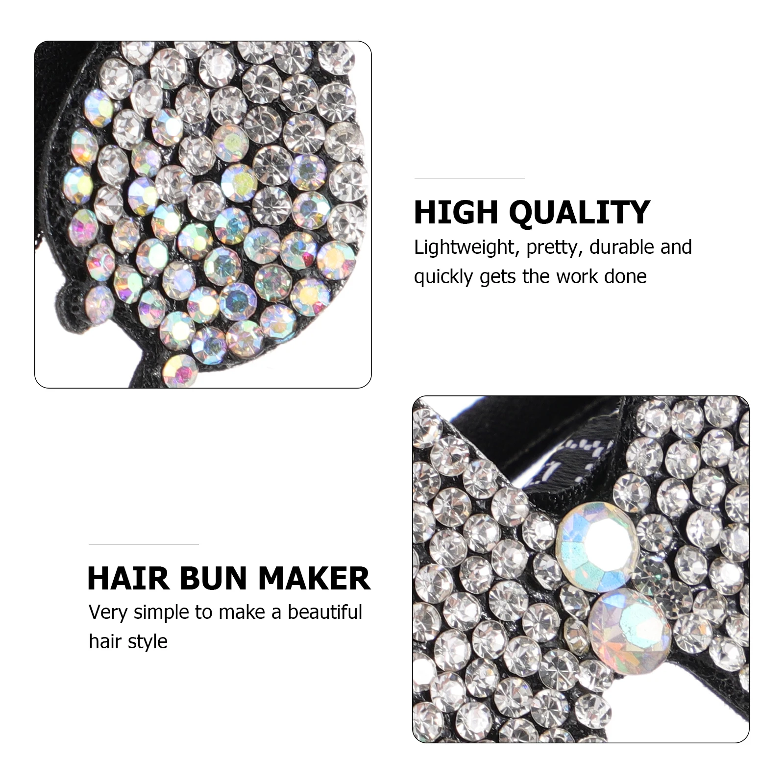 

Butterfly Hair Bun Maker Shaper Fashion Crystal Wire Tool For Women Girls Hairstyle Accessories Lightweight Durable hair bun