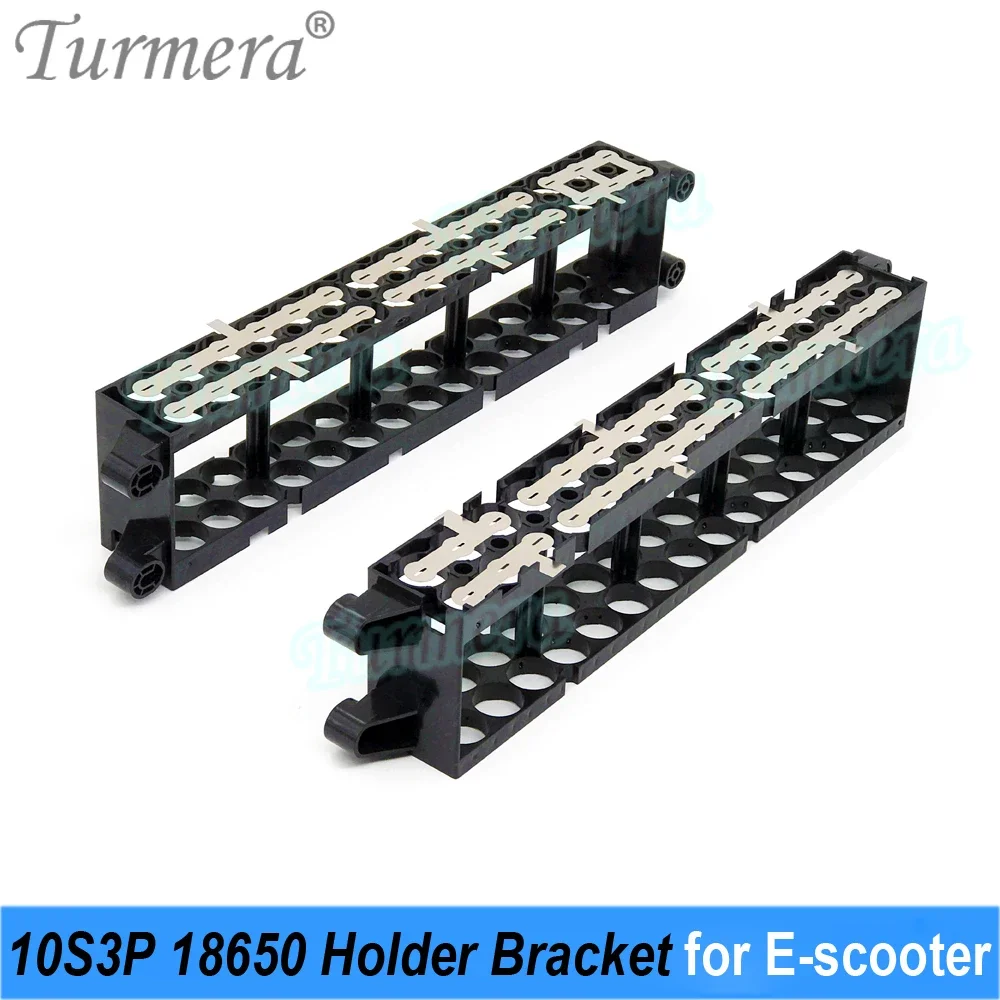 Turmera 36V 42V 10S3P 18650 Battery Holder with Welding Nickel 10S 15A BMS Board for Electric Bike E-Scooter Battery Repacle Use