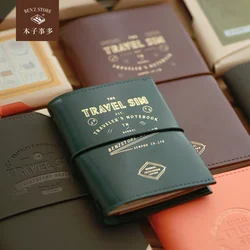 TRAVEL SIM Ultralight Retro TN Notebook Portable Travel Notebook with Strap for Memory Carry-on Diary Journal Notebook