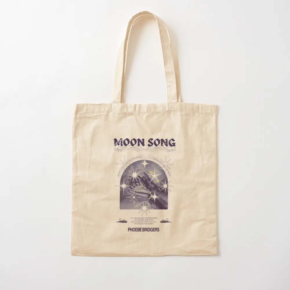 

Moon Song - Phoebe Bridgers Poster Tote Bag reusable shopping bags shopping bag Handbags women Canvas Tote Bag