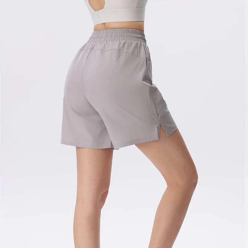 Summer and Autumn Pure Color Loose Sports Running Speed Drying Yoga Fitness and Leisure Wearing Shorts for Women