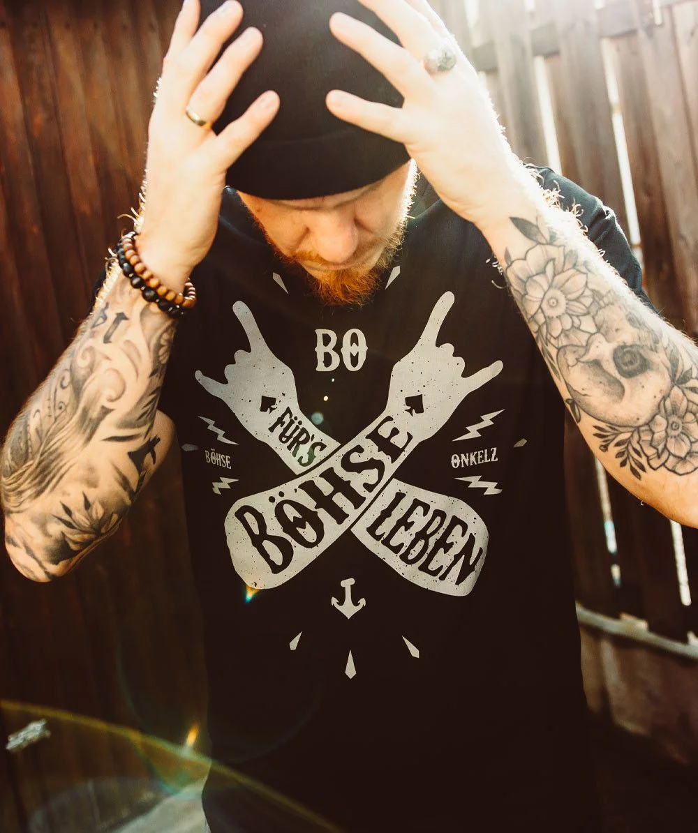 Gehasst Verdammt Vergöttert II Böhse Onkelz Peripheral Pattern Print Summer Cotton Men's Women T-shirts Streetwear Casual Trendy