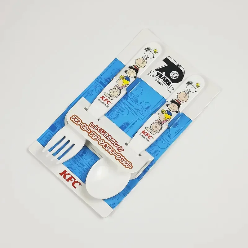 漫画漫画のアニメーションのぞき見包丁セット、食品グレードpp、スプーン、フォーク、旅行、子供のキッチン用品