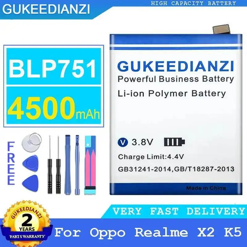 

Аккумулятор мобильного телефона 4500 мАч для Oppo Realme X2 K5 Safe BLP751