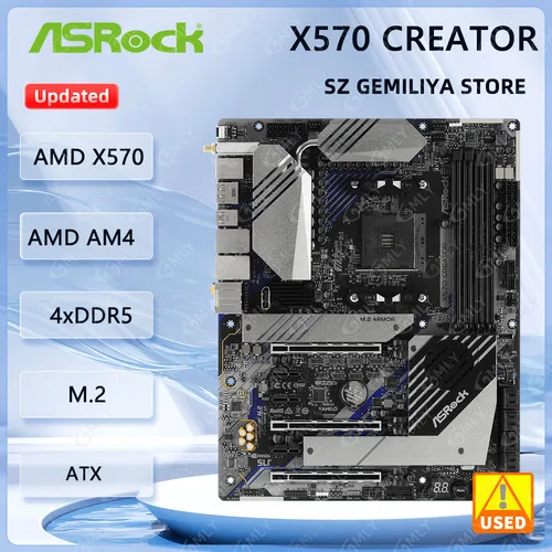 Placa base ASROCK X570 X570 Creator Socket AM4 DDR4 128GB compatible con 5700 5900 5600 3400 4300 2600 3800 cpu ATX M.2
