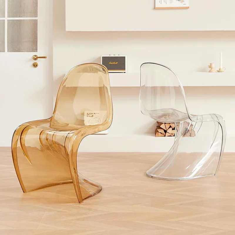 Design Minimalistischer Esszimmerstuhl Acryl Küche Bunter Bürostuhl Moderne Cadeira De Jantar Cadeira Wohnzimmermöbel
