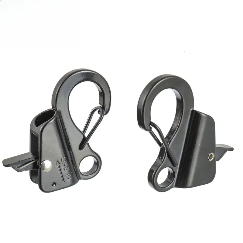 Black 304 Stainless Steel Quick Rope Thread Hook Adjustable Sliding Spring Snap Hook Mud Flap & Anchor Hook Tool Parts