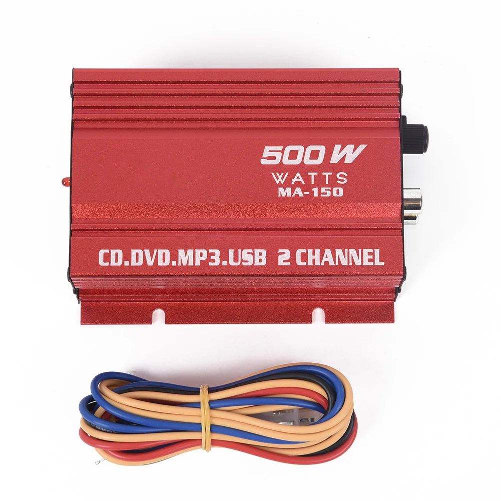 Output Cable Cable Overload Protection DC 9~14V Overheating Protection Red 12V Stereo 2 Channels New High Quality