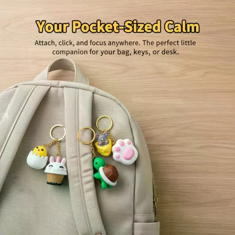 Animal Rabbit Button Cute Cat Claw 3d Printing Decompression Test Axis Device Decompression Keychain Pendant Creative Relief Toy